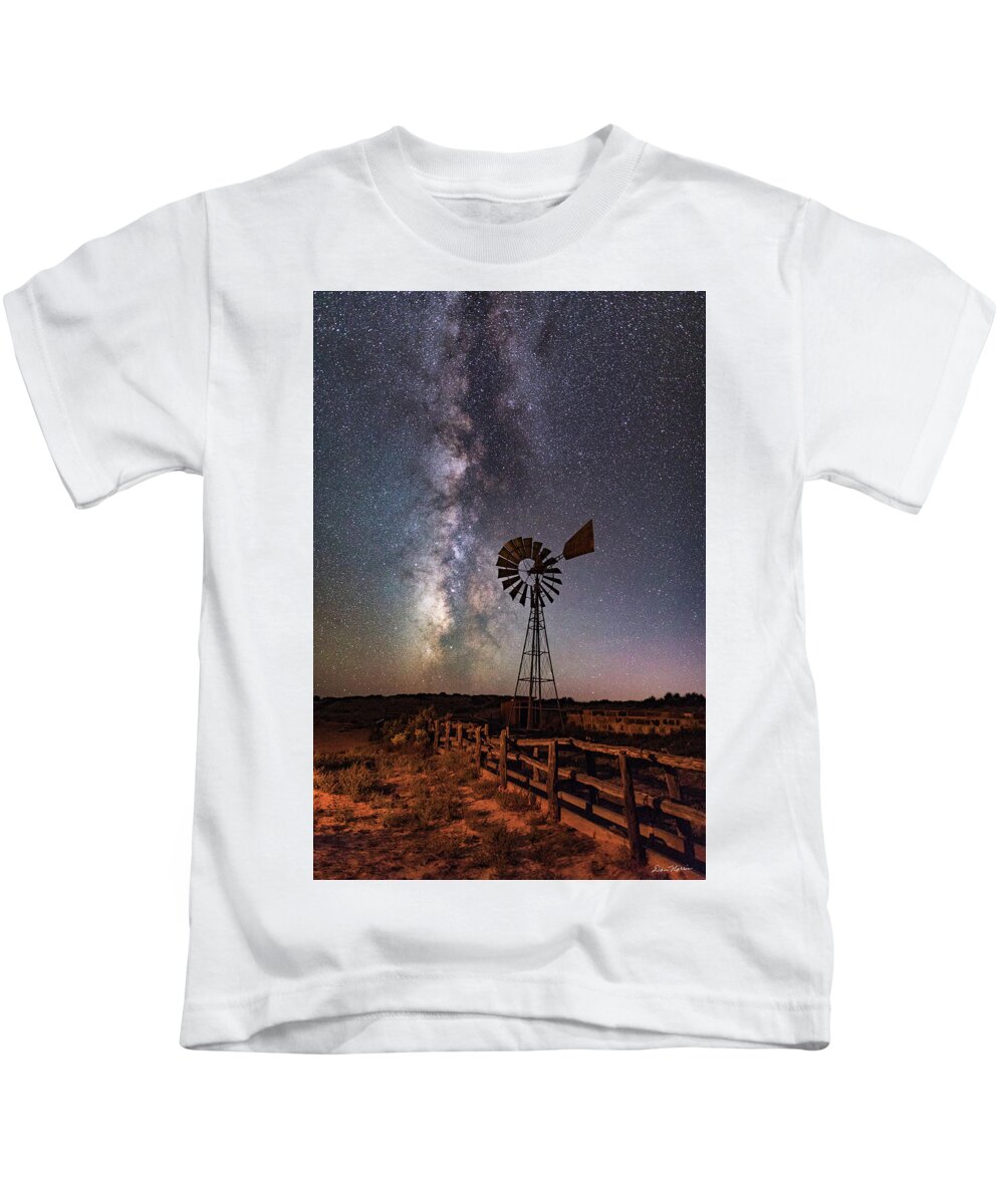 Moab Kids T-Shirt featuring the photograph Milky Way at Dubinky Well by Dan Norris