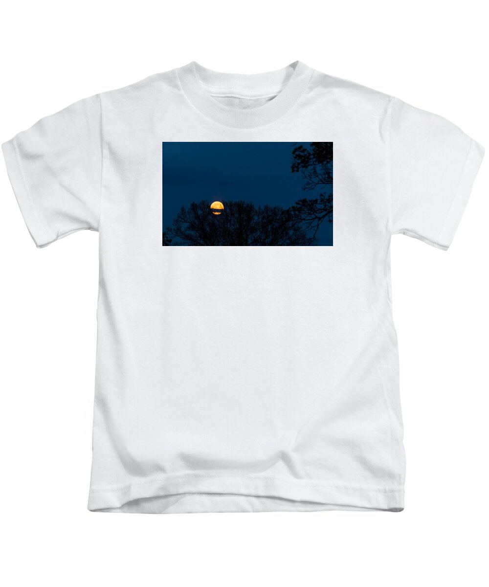 Moon Kids T-Shirt featuring the photograph Moon Rising by Robert McKay Jones