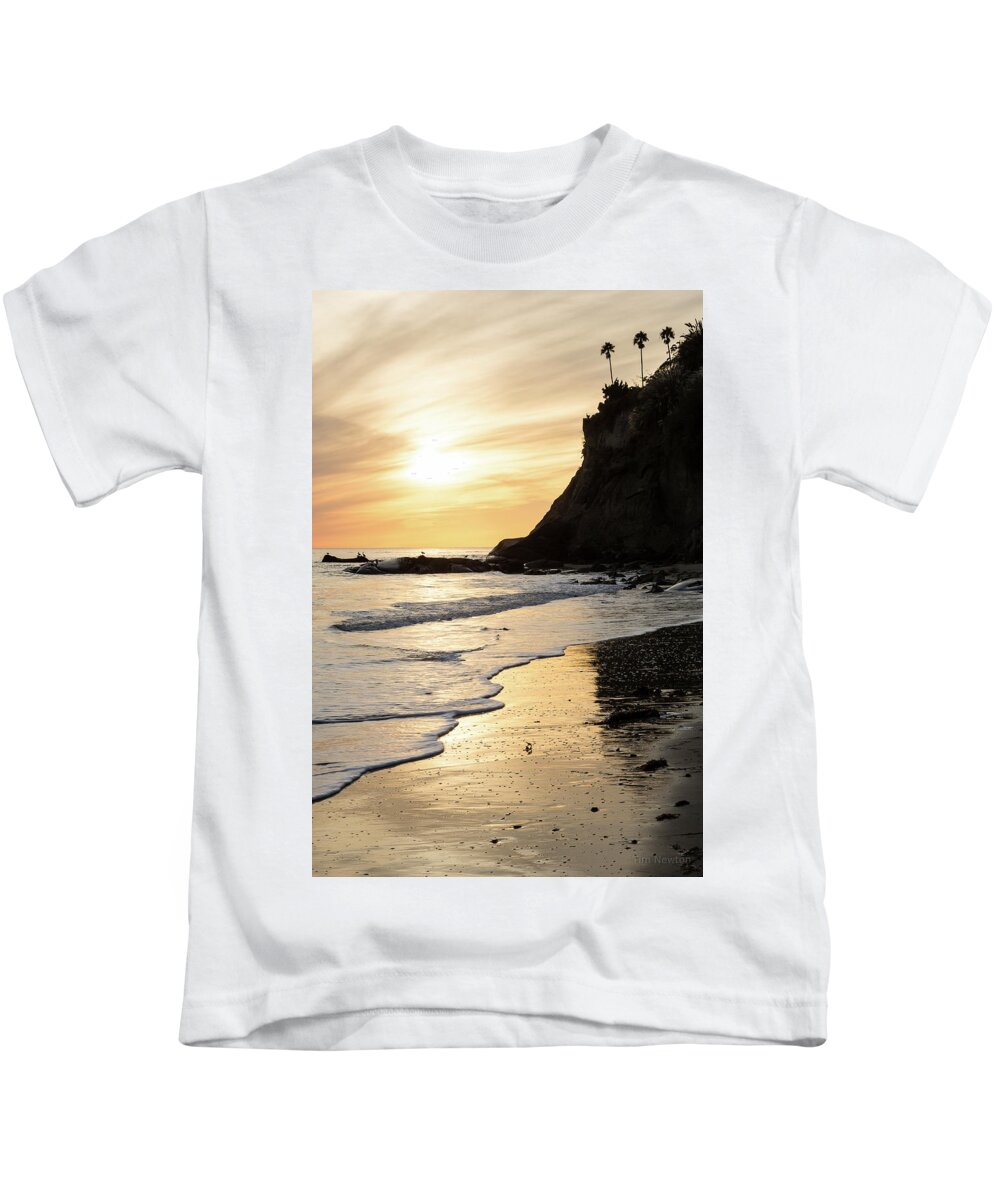More Mesa Kids T-Shirt featuring the photograph More Mesa Sunset West by Tim Newton
