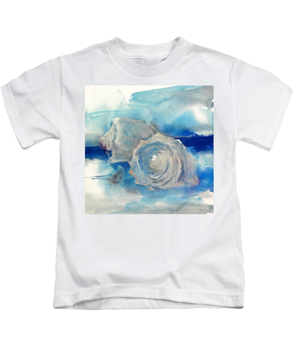 Original Watercolors Kids T-Shirt featuring the painting Nautilus 2 by Chris Paschke