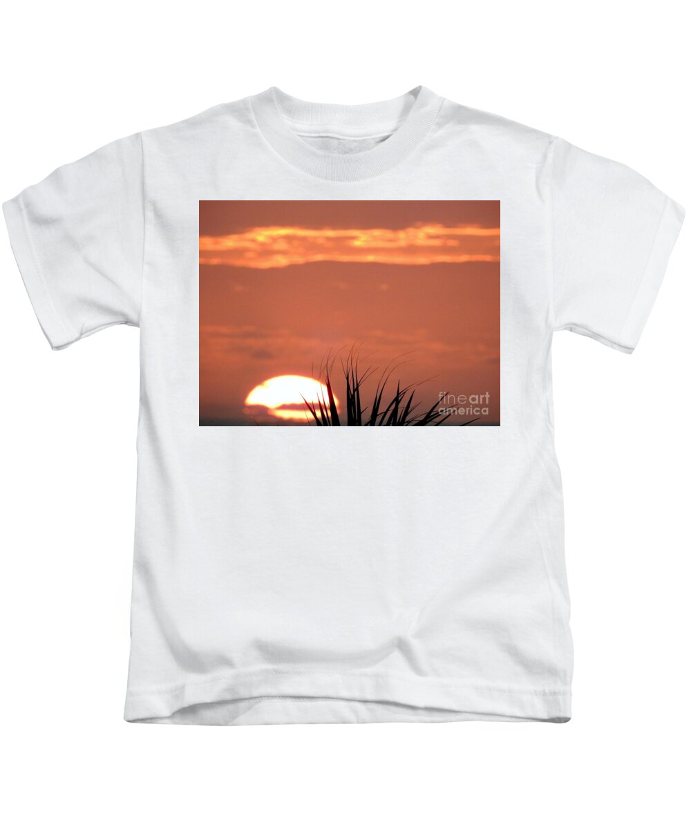 Sunrise Kids T-Shirt featuring the photograph New Day At Sea by Jan Gelders