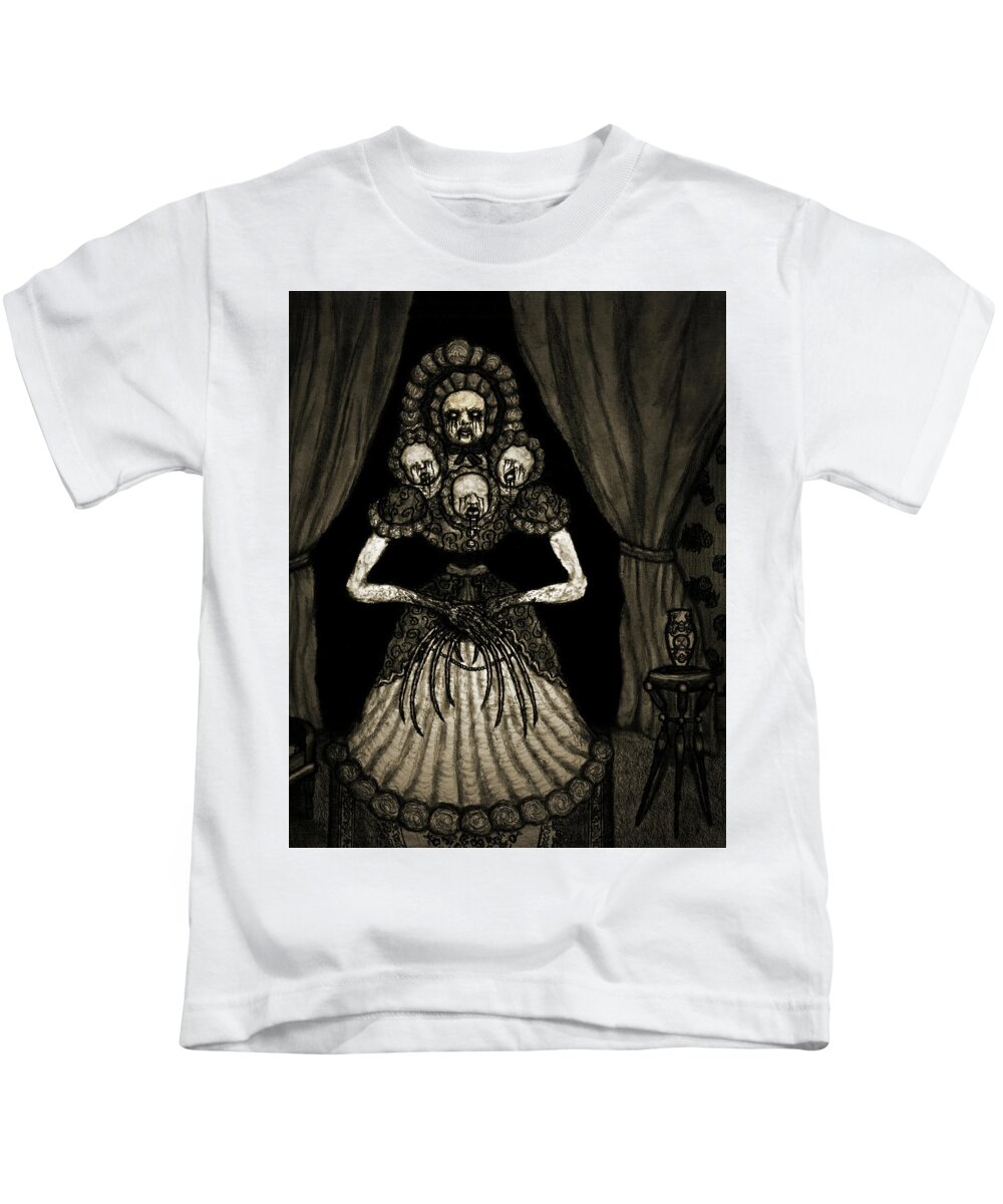 Horror Kids T-Shirt featuring the drawing Nightmare Dolly - Artwork by Ryan Nieves