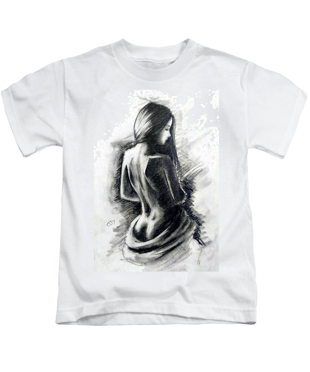 højen Oprør nordøst Nude Woman Kids T-Shirt by Ojy B - Pixels