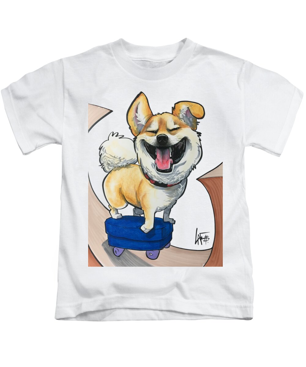 O'conner Kids T-Shirt featuring the drawing O'Connor 3971 FLETCHER by Canine Caricatures By John LaFree