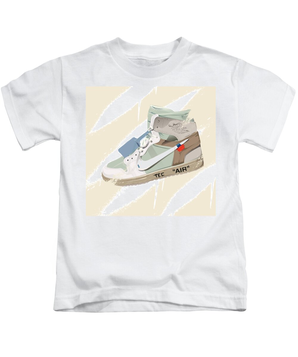 Air Jordan 5 Retro Supreme Desert Camo Kids T-Shirt by Tec Nificent - Pixels