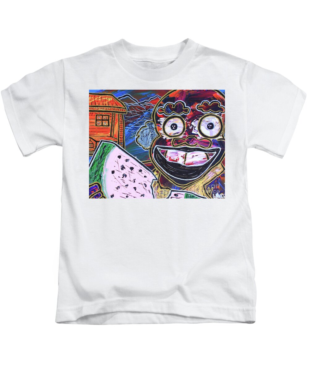 Painting - Acrylic Kids T-Shirt featuring the painting Old Boy Ben by Odalo Wasikhongo