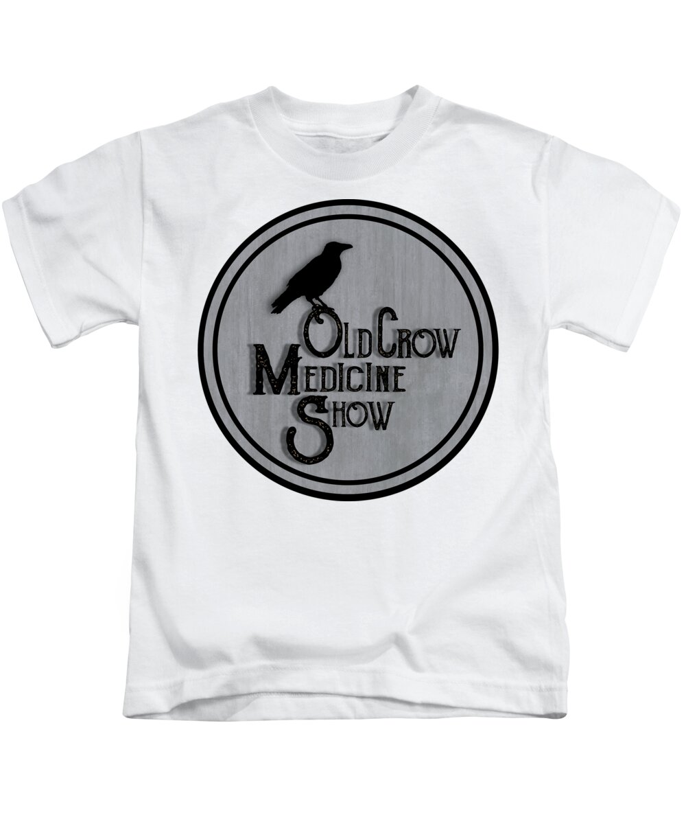 Band Kids T-Shirt featuring the painting Old Crow Medicine Show Sign by Little Bunny Sunshine