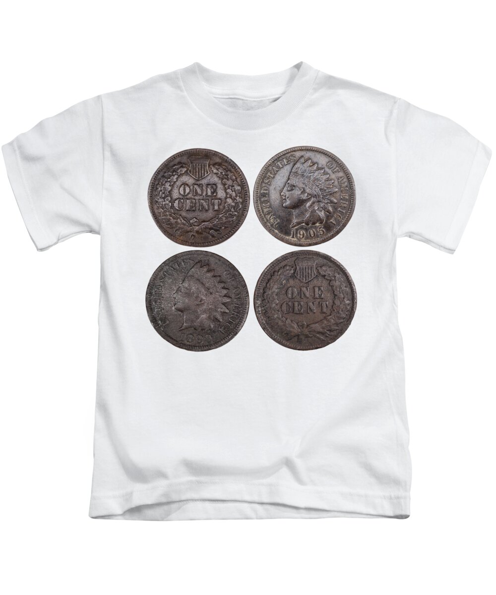 Old Pennies Kids T-Shirt featuring the photograph Old Pennies 2016-1 by Thomas Young