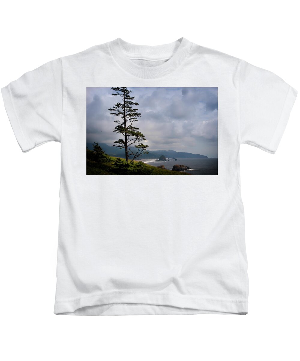 West Coast Kids T-Shirt featuring the photograph Oregon Ocean Vista by David Chasey