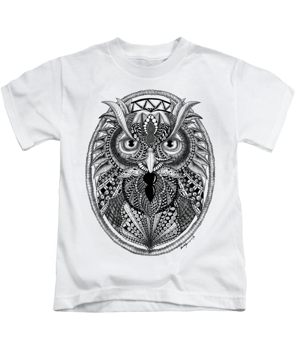 Ornate Owl Kids T-Shirt featuring the photograph Ornate Owl by Becky Herrera