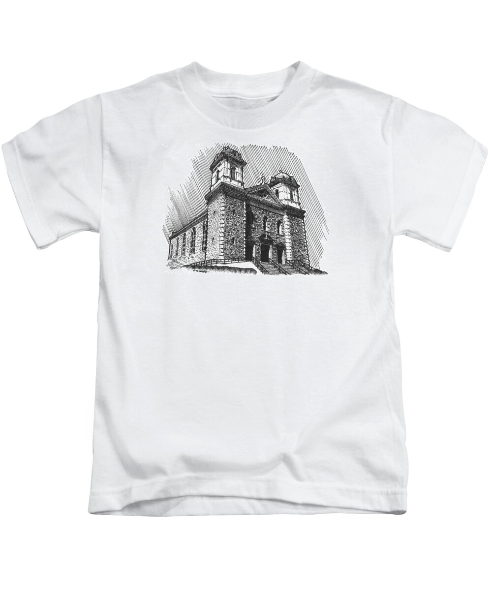 Church Kids T-Shirt featuring the digital art Our Lady by David Luebbert