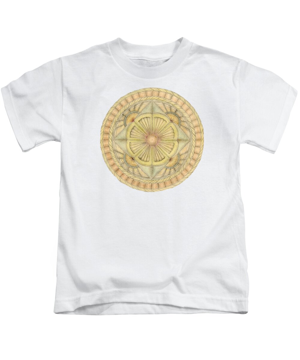 J Alexander Kids T-Shirt featuring the drawing Ouroboros ja080 by Dar Freeland