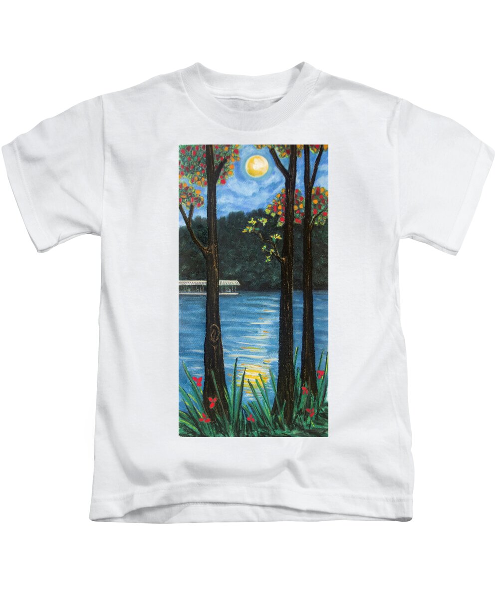 Moon Kids T-Shirt featuring the pastel Ozark Moon by Michele Fritz