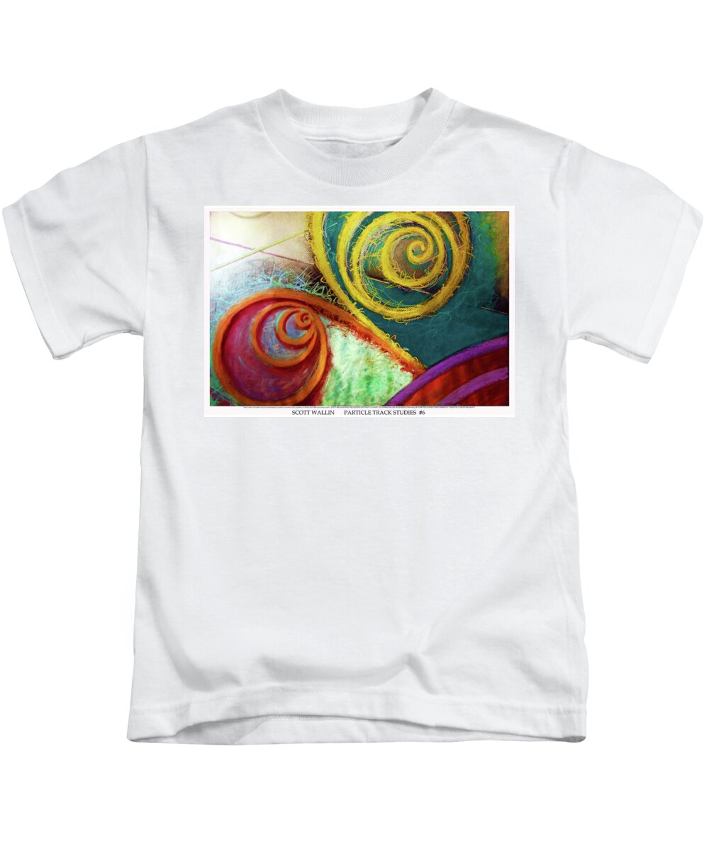 A Bright Kids T-Shirt featuring the painting Particle Track Study Six by Scott Wallin
