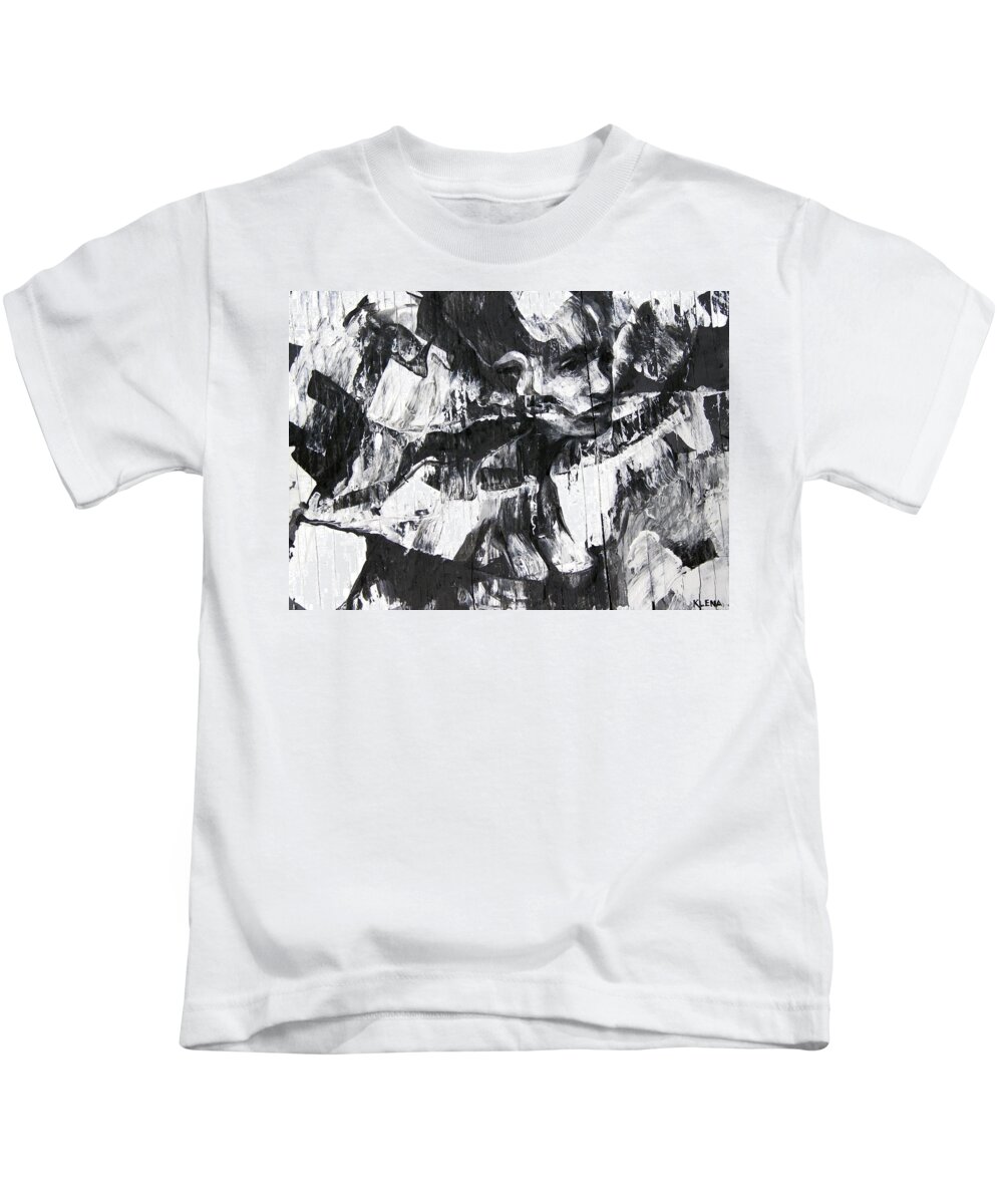 Patience Kids T-Shirt featuring the painting Patience of the Barmaid by Jeff Klena