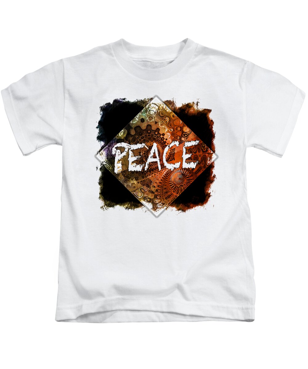 Peace Kids T-Shirt featuring the digital art Peace Art 1 by DiDesigns Graphics