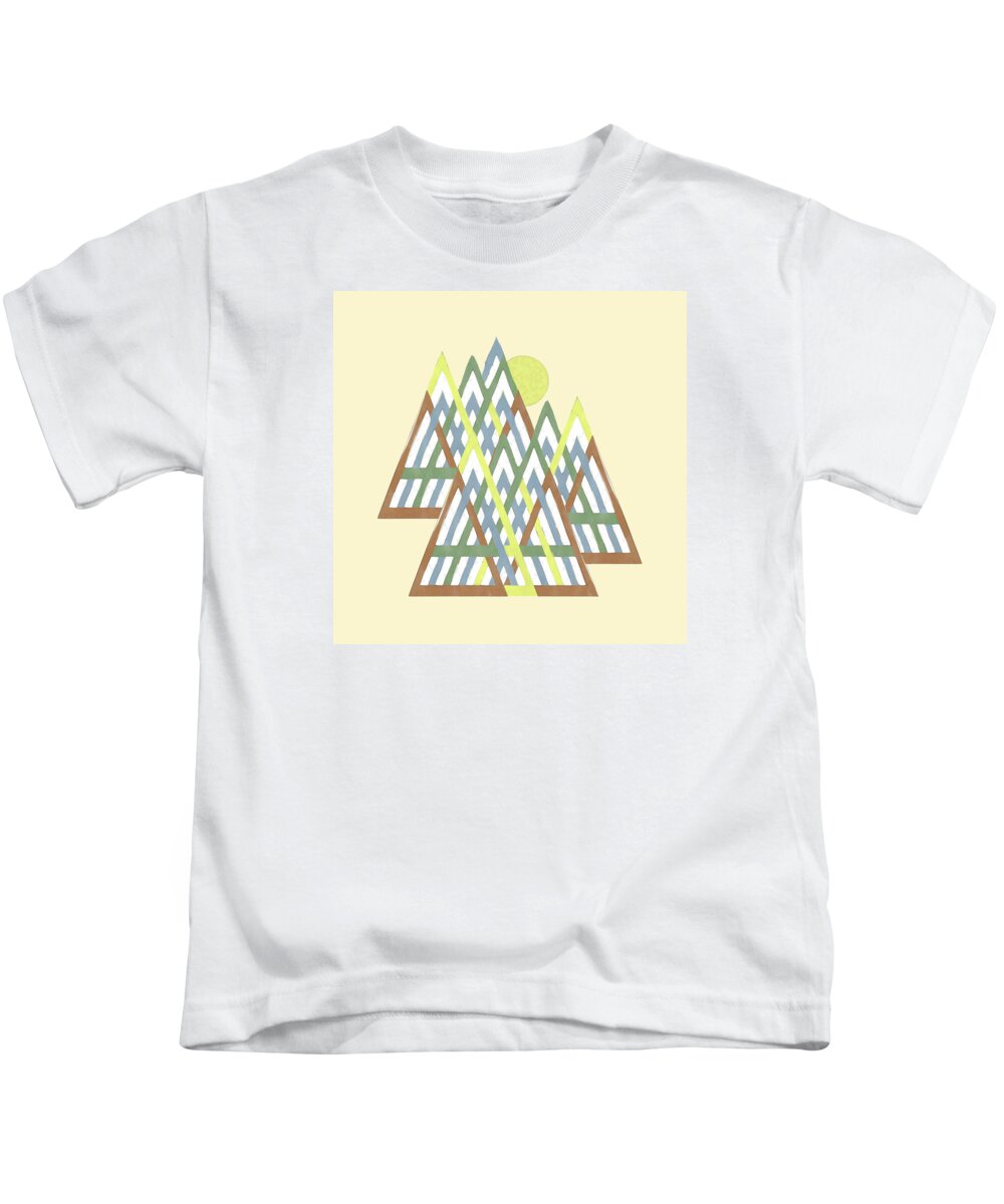 Abstract Kids T-Shirt featuring the digital art Peak Peek by Deborah Smith