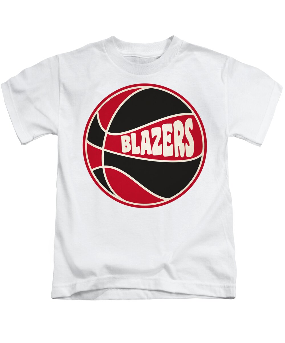 Portland Trail Blazers Retro Shirt Kids T-Shirt by Joe Hamilton