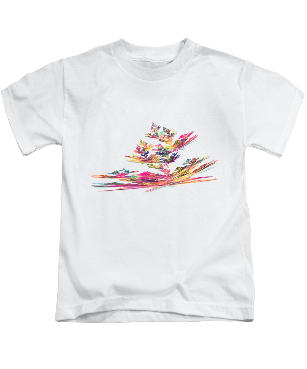 Pink Kids T-Shirt featuring the digital art Pretty in Pink by Ilia -