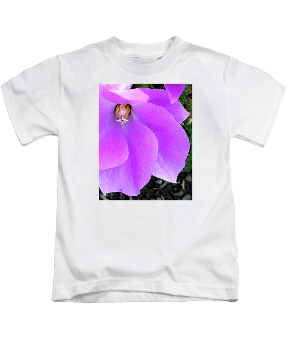 Purple Kids T-Shirt featuring the photograph Purple Flower 1 by Barbara J Blaisdell
