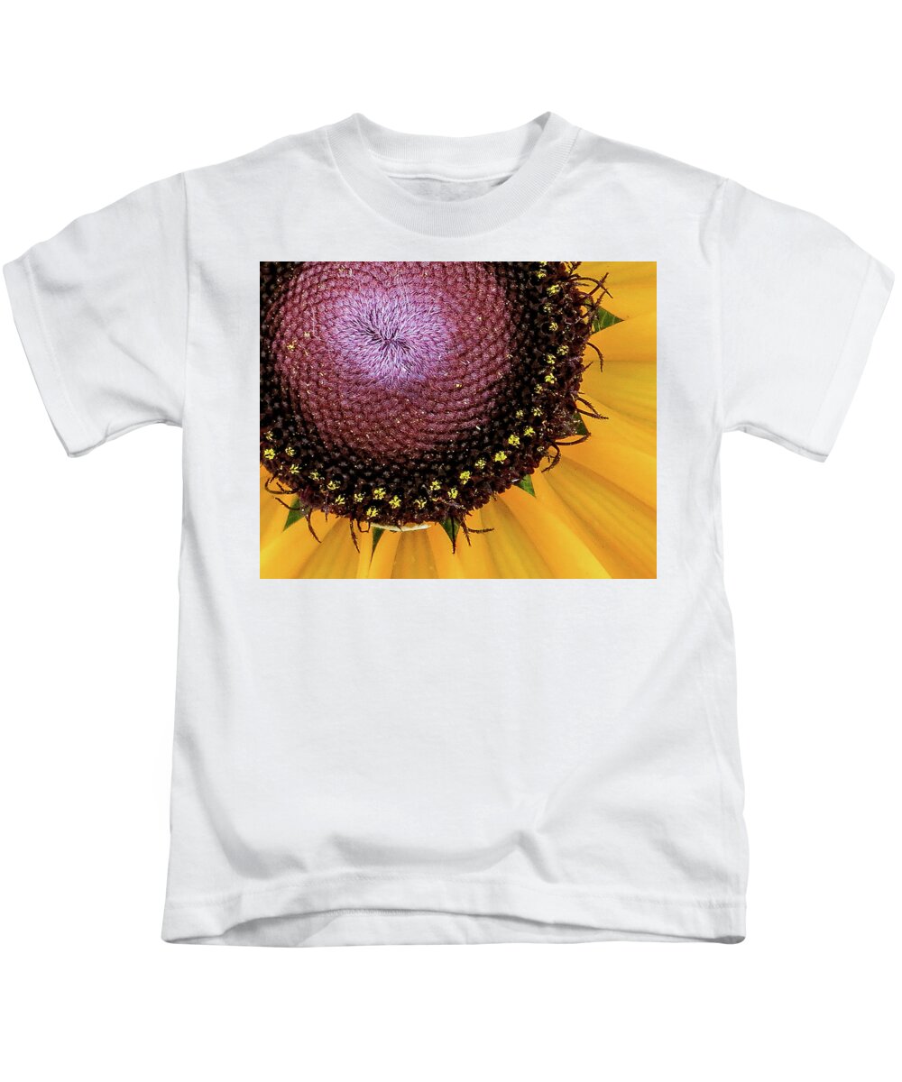 Ebd Kids T-Shirt featuring the photograph Purple Spirals by David Coblitz