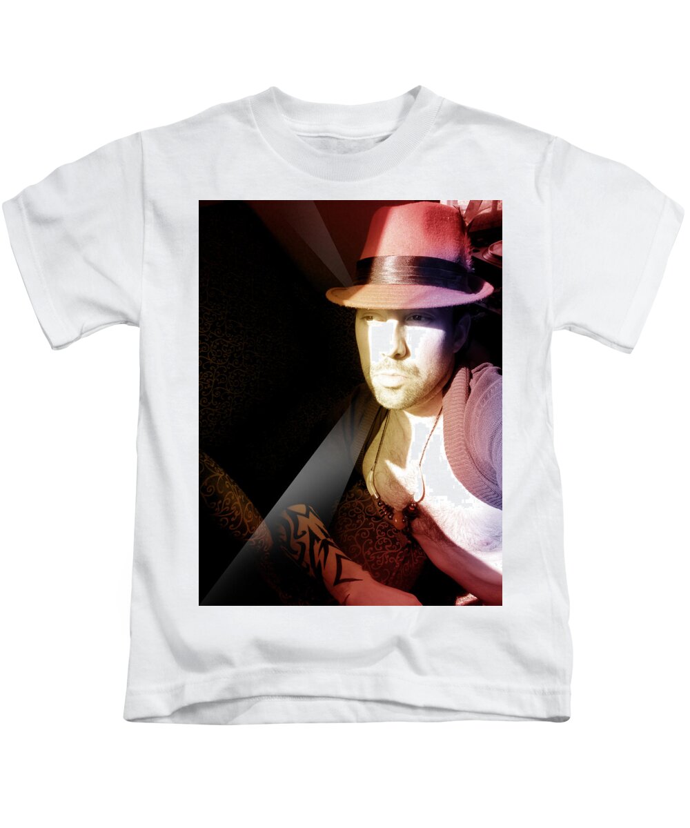  Kids T-Shirt featuring the photograph Rain Hat by John Gholson