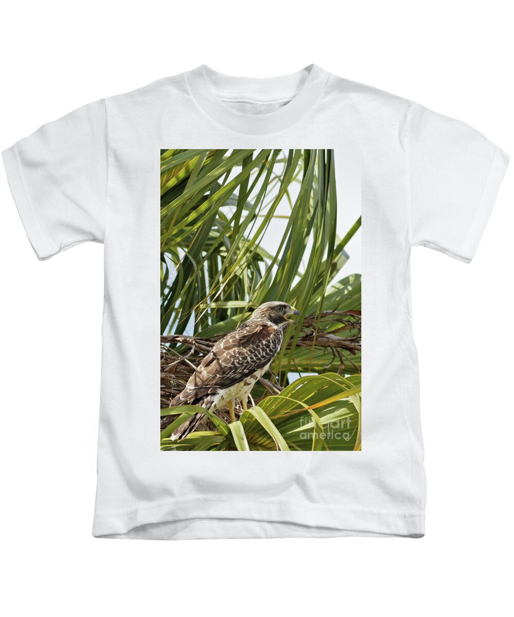 Hawk Kids T-Shirt featuring the photograph Red T by Natural Focal Point Photography