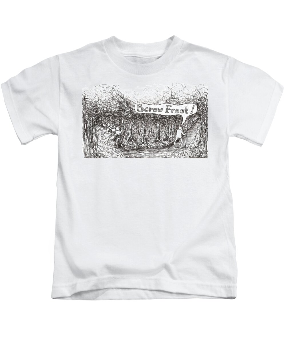 Old Kids T-Shirt featuring the drawing Road More Travelled by R Allen Swezey