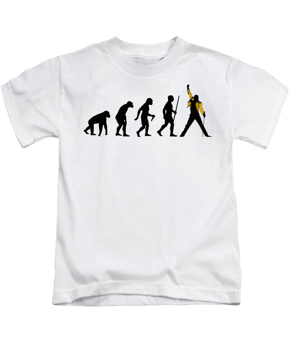 Queen Kids T-Shirt featuring the digital art Rock Evolution by Megan Miller