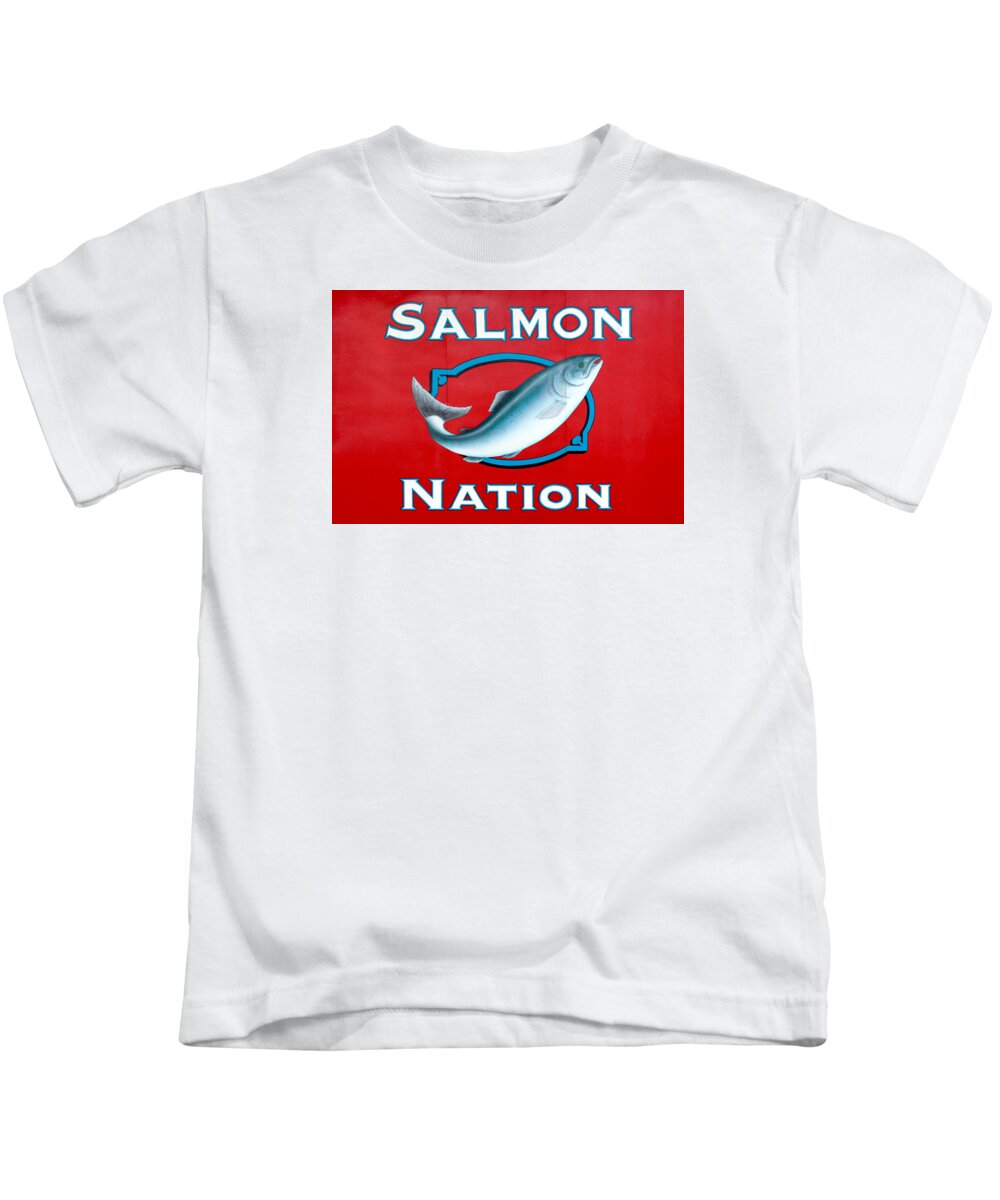 Newport Kids T-Shirt featuring the photograph Salmon Nation by Todd Klassy