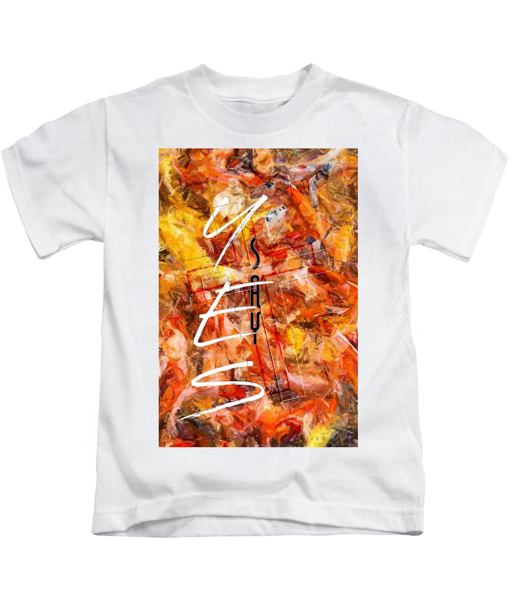 Jesus Kids T-Shirt featuring the digital art Say by Payet Emmanuel
