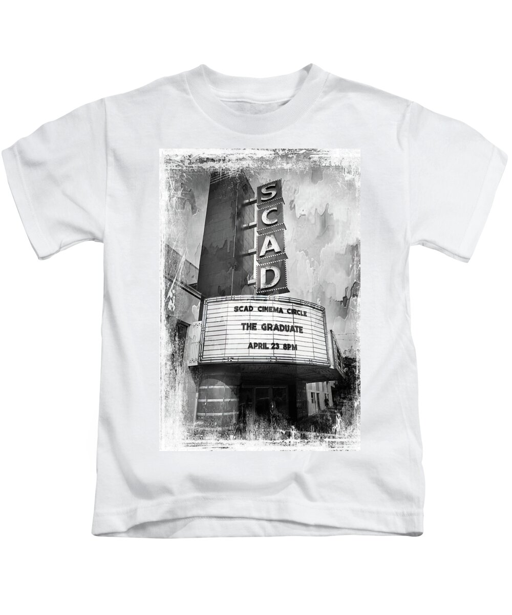 Savannah College Of Art Design Kids T-Shirt featuring the photograph SCAD Cinema Circle by Mark Andrew Thomas