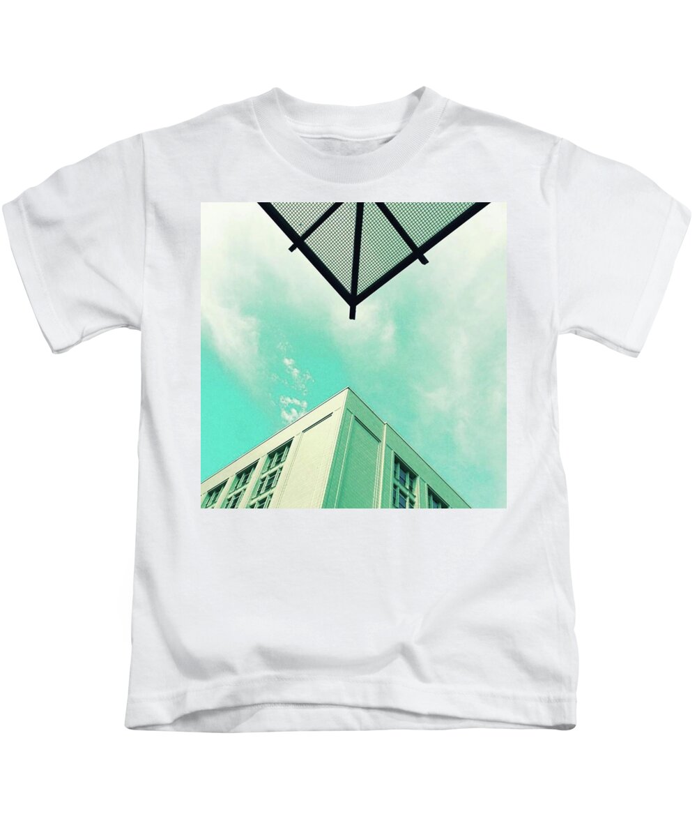 Triangle Kids T-Shirt featuring the photograph Seattle Street Corner. #corner #corners by Ginger Oppenheimer
