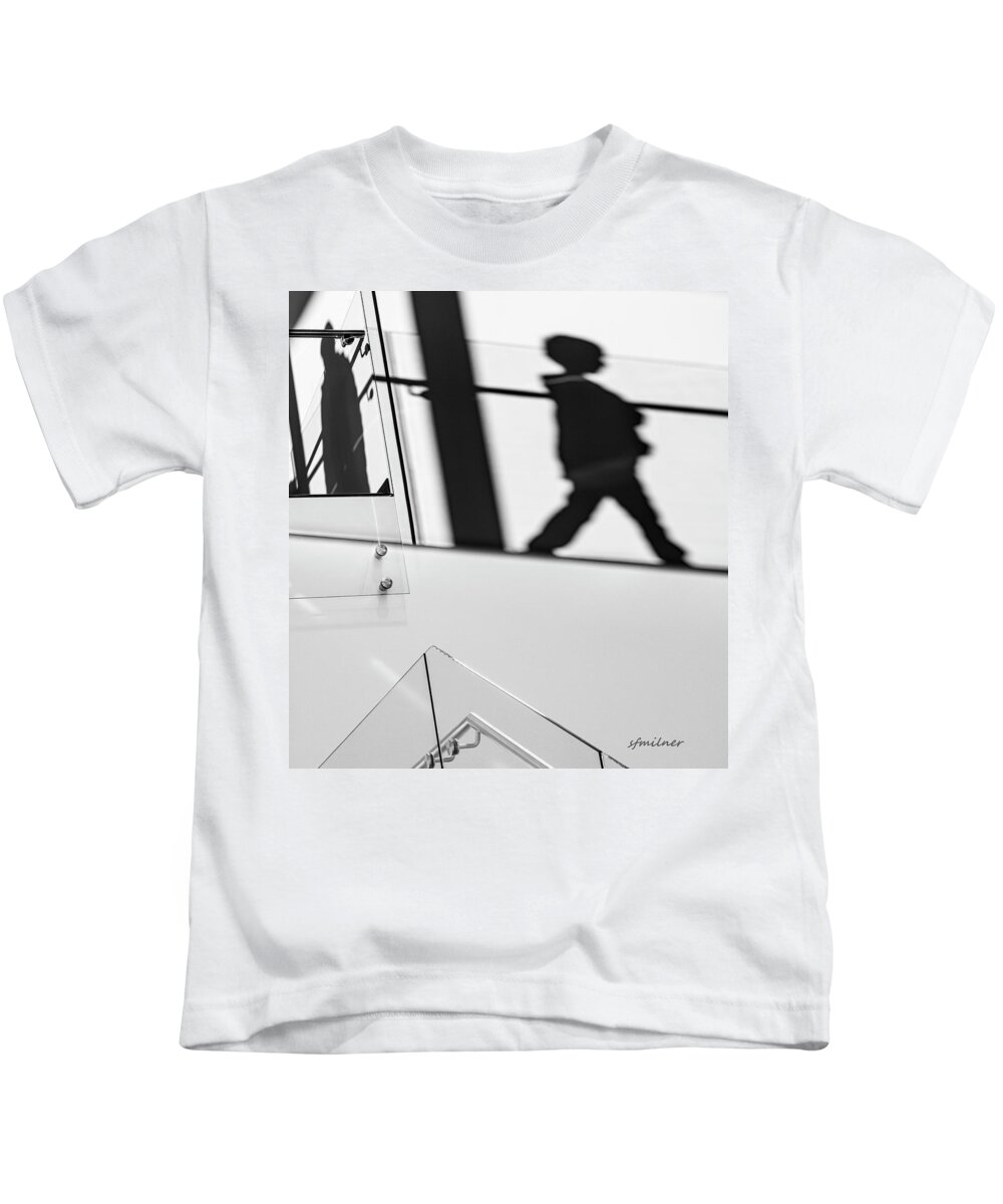 Shadows Kids T-Shirt featuring the photograph Shadow Child by Steven Milner