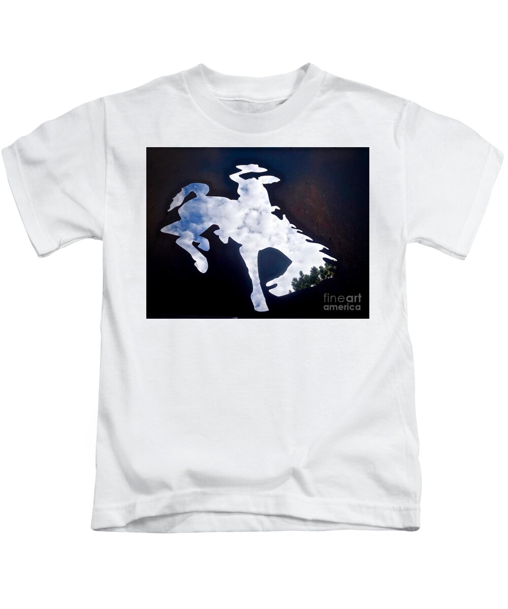 Wyoming Kids T-Shirt featuring the photograph Sign by Elisabeth Derichs