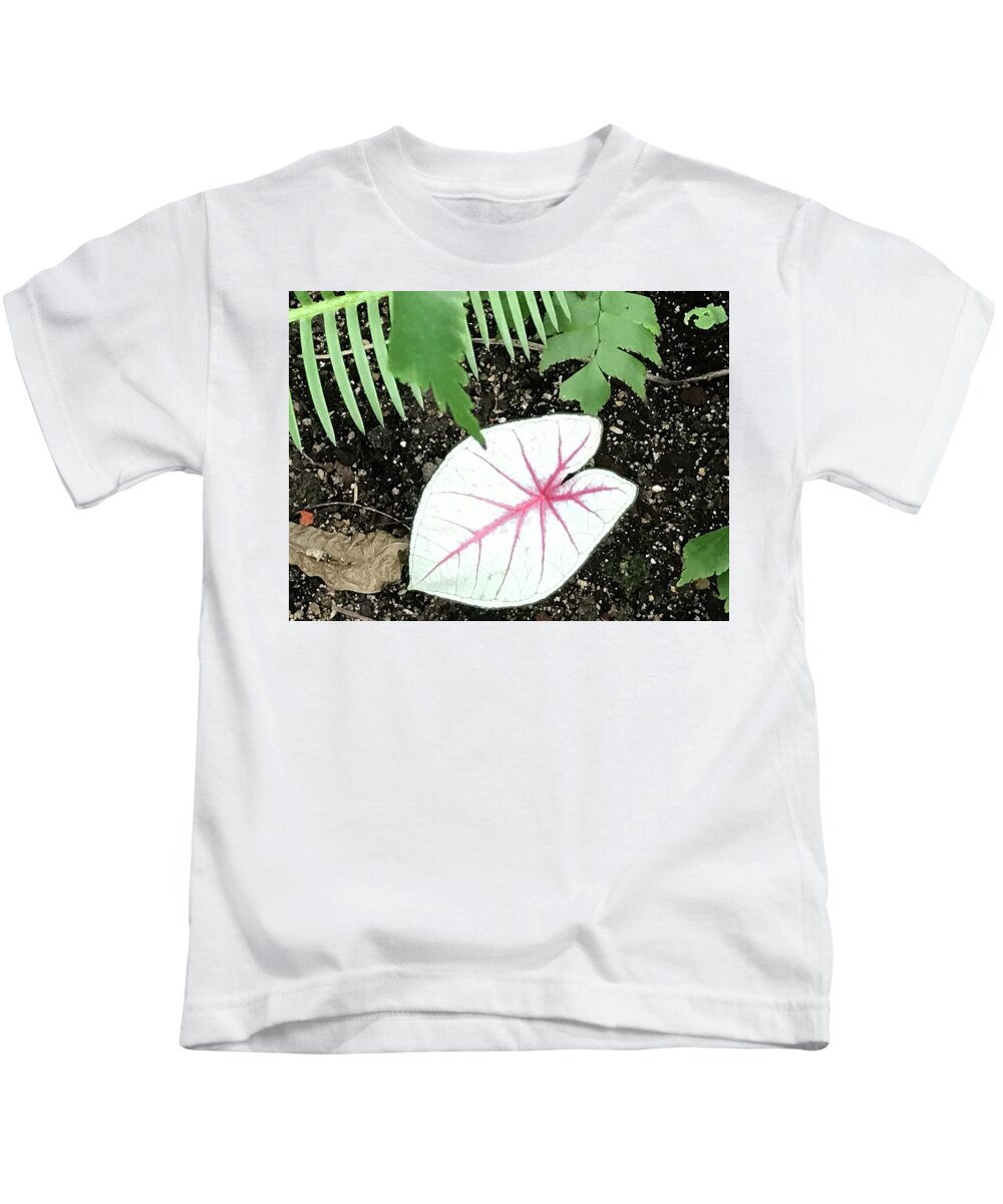 Flowers Kids T-Shirt featuring the photograph Single Leave by Jean Wolfrum