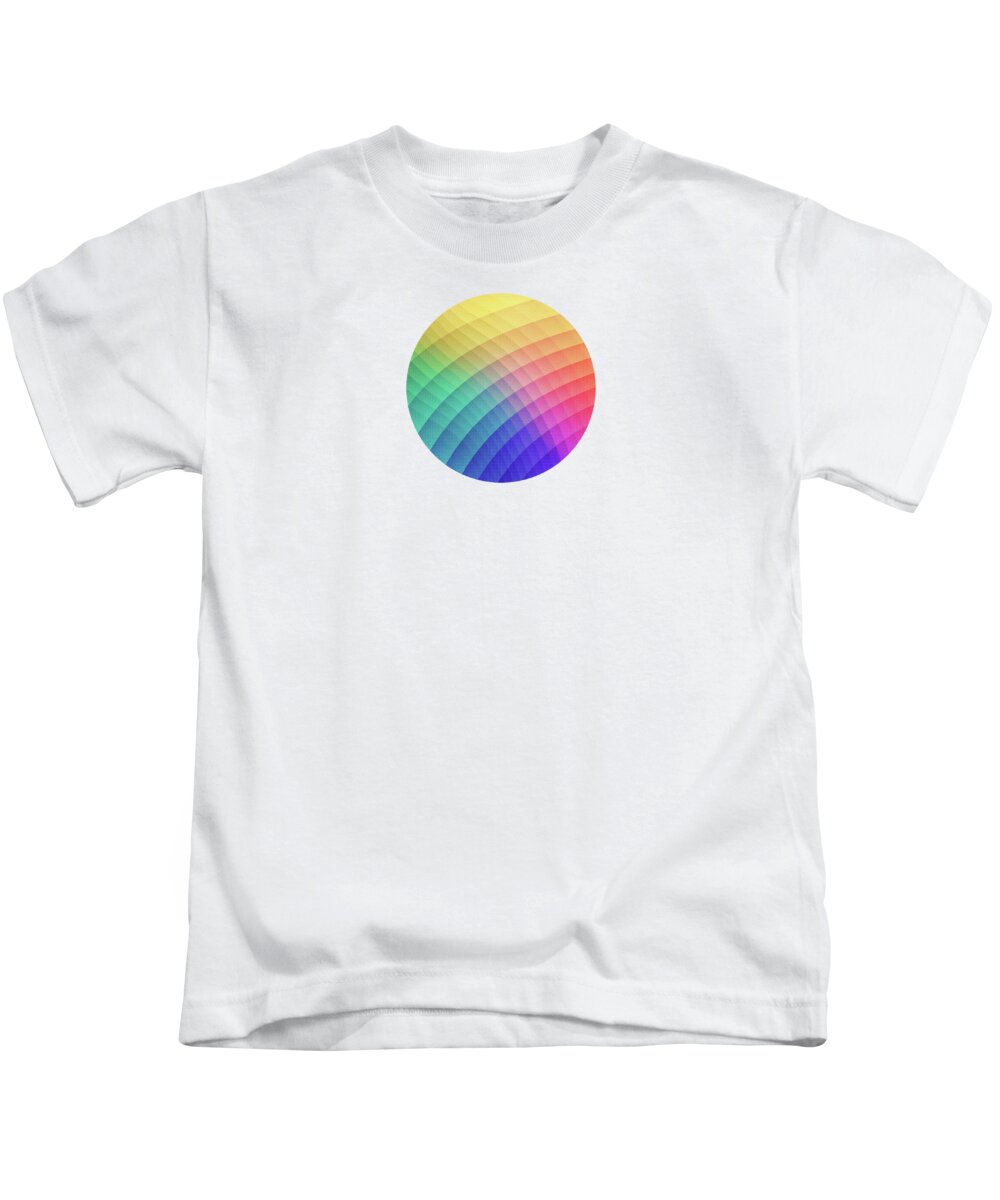 Fruity Kids T-Shirt featuring the digital art Spectrum Bomb Fruity Fresh HDR Rainbow Colorful Experimental Pattern by Philipp Rietz