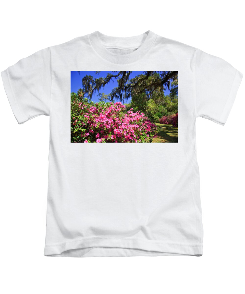 Pink Kids T-Shirt featuring the photograph Spring in the South by Jill Lang