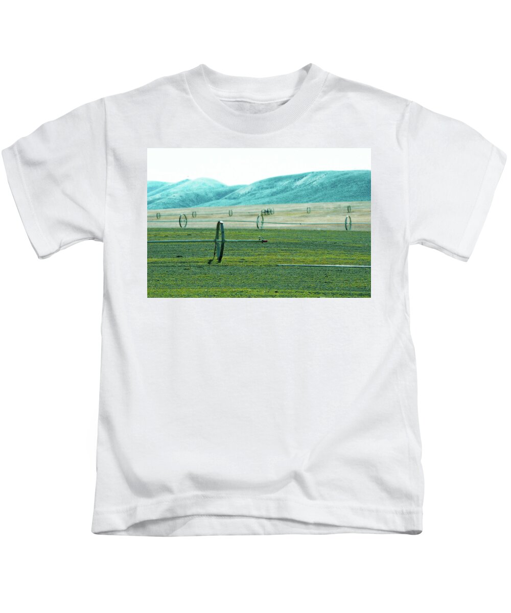 Landscape Kids T-Shirt featuring the photograph Sprinkler - Eastern WA by Brian O'Kelly