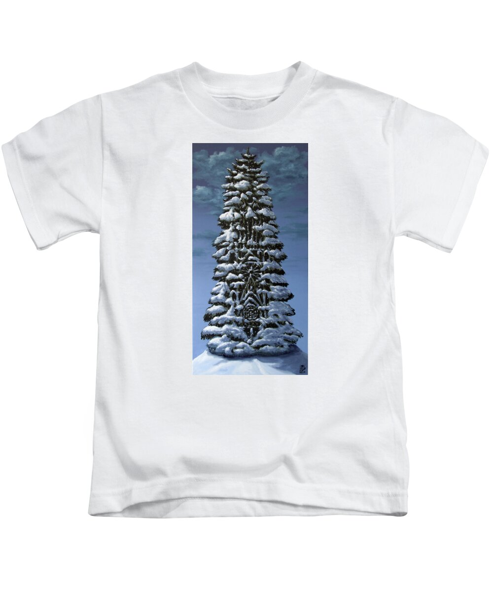 Spruce Kids T-Shirt featuring the painting Spruce by Victor Molev
