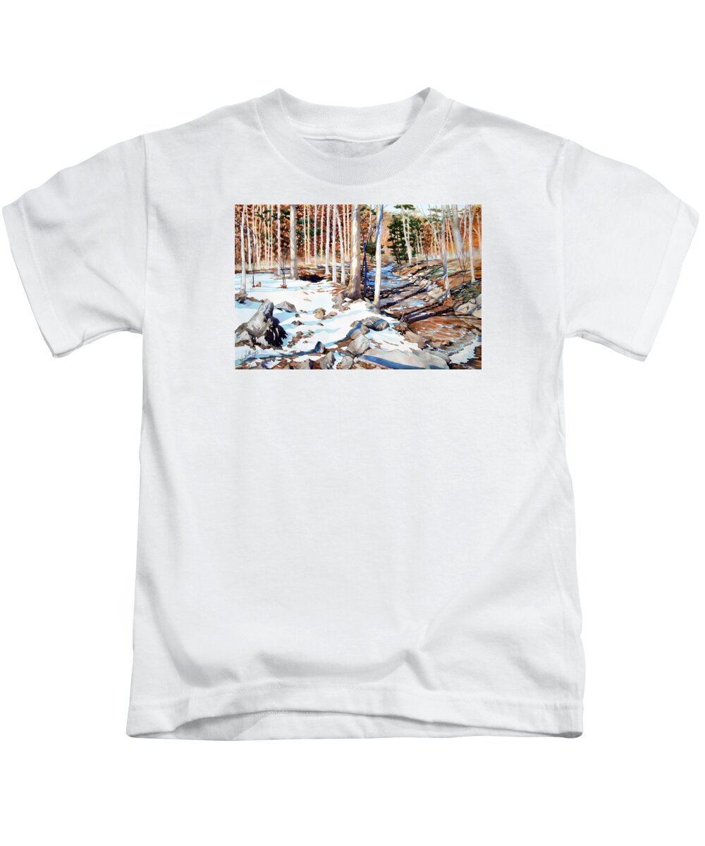 Nature Kids T-Shirt featuring the painting Start of the Journey by Mick Williams