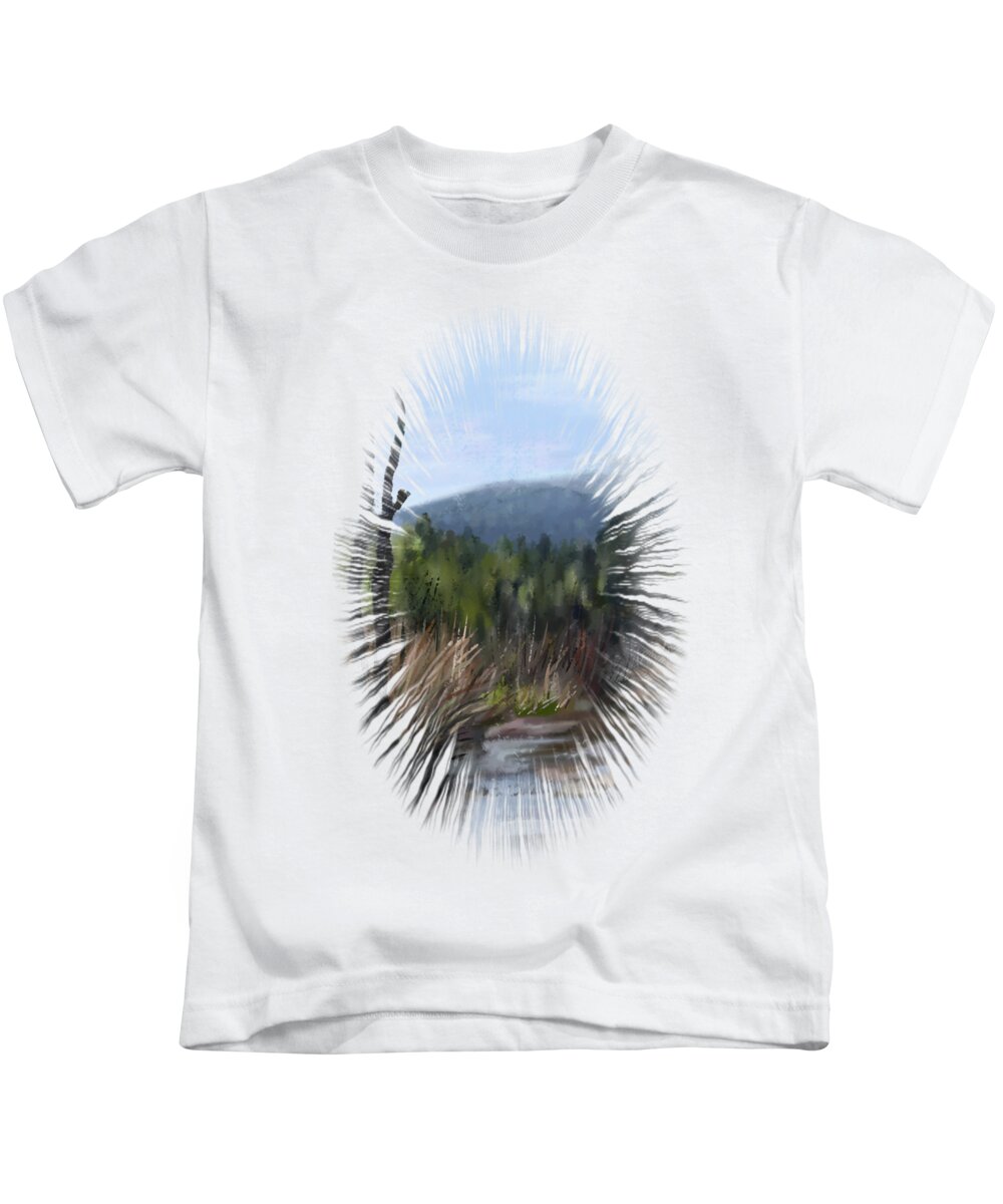 Stream Kids T-Shirt featuring the painting Stream by Ivana Westin