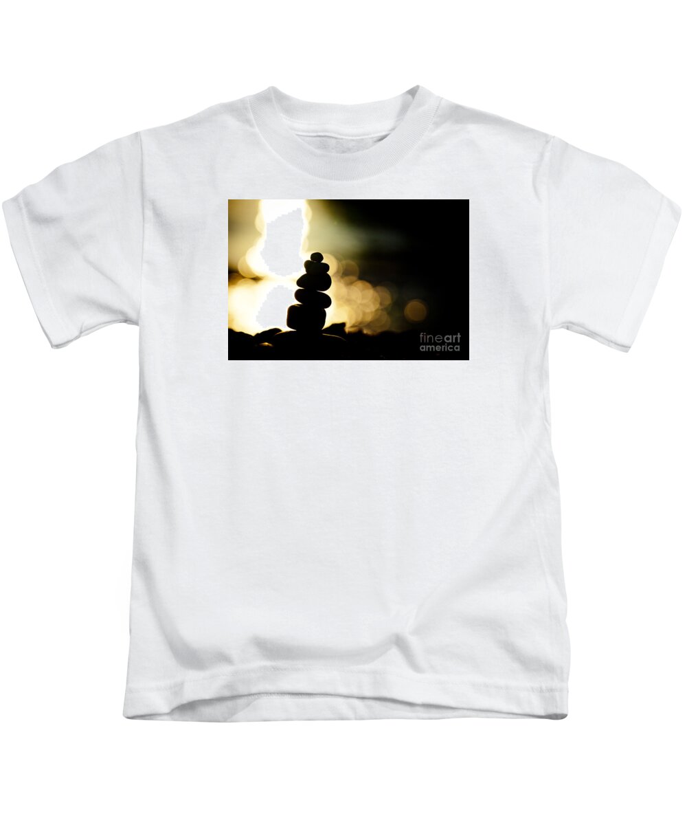 Water Kids T-Shirt featuring the photograph Stupa at sea coast Seascape Buddha by Raimond Klavins