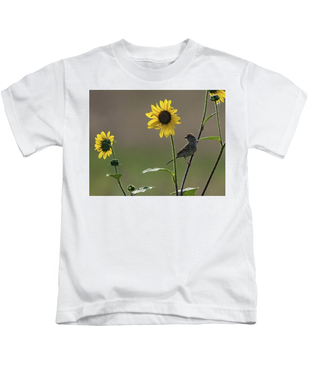 Sunflower Kids T-Shirt featuring the photograph Sunflower Surprise by Jody Partin