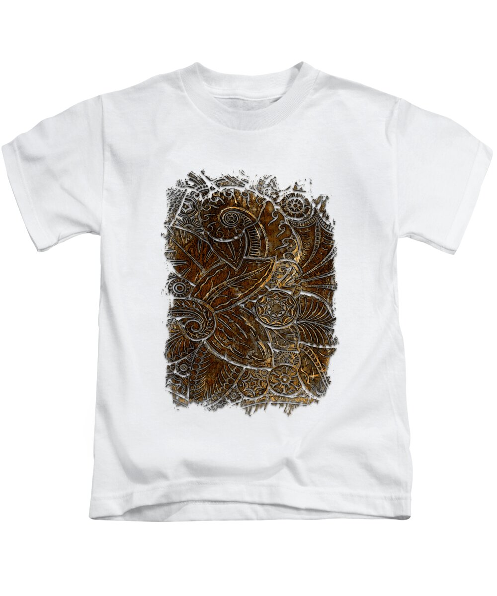 Earthy Kids T-Shirt featuring the photograph Swan Dance Earthy 3 Dimensional by DiDesigns Graphics