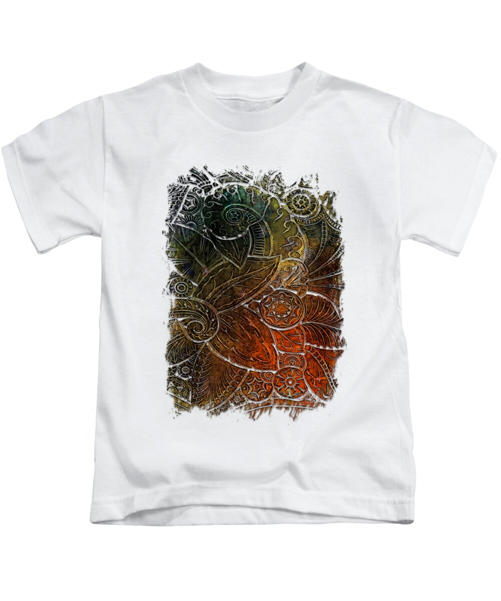 Earthy Kids T-Shirt featuring the photograph Swan Dance Earthy Rainbow 3 Dimensional by DiDesigns Graphics