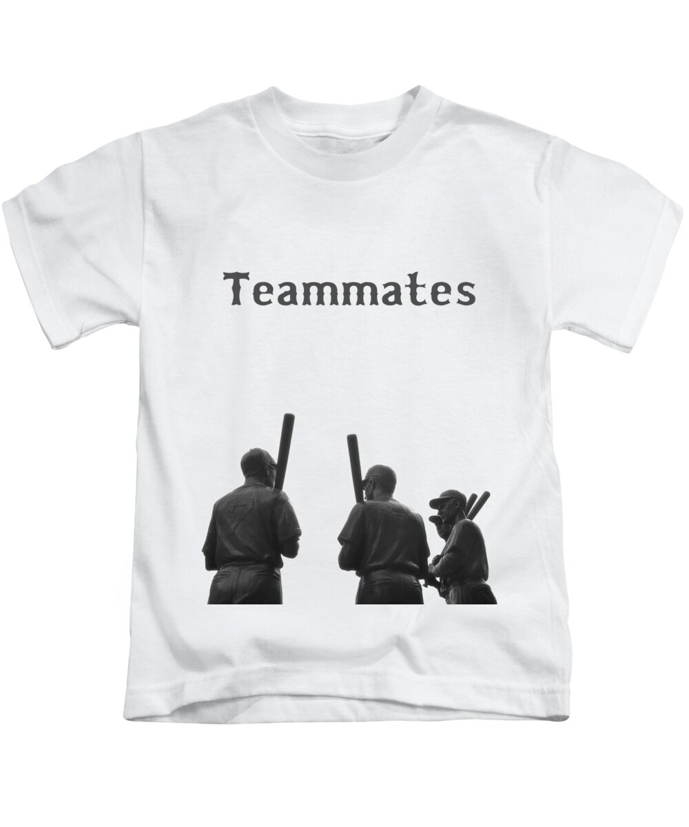 Boston Kids T-Shirt featuring the digital art Teammates Poster - Boston Red Sox by Joann Vitali
