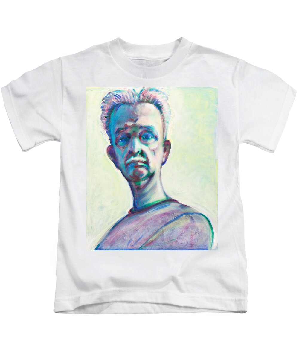 Man Kids T-Shirt featuring the painting That look by John Reynolds