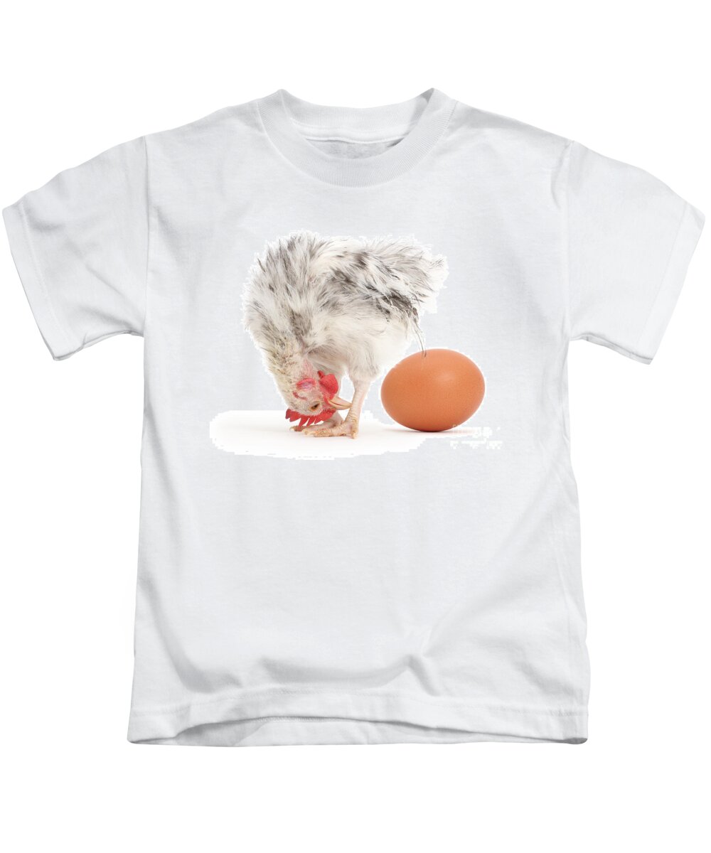 Serama Chicken Kids T-Shirt featuring the photograph That's eggstraordinary by Warren Photographic