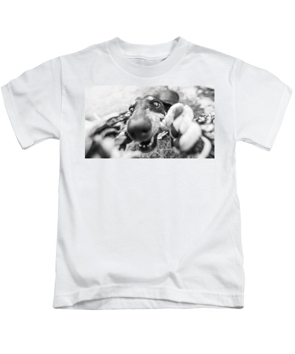 Bubbles Kids T-Shirt featuring the photograph The Grab by SR Green